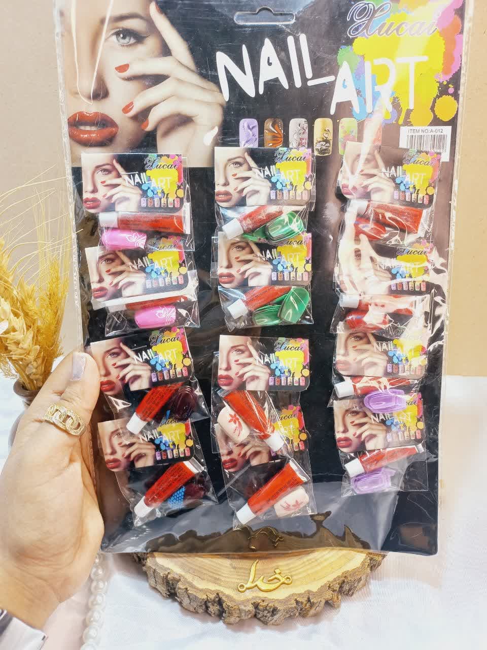 ناخن مصنوعی مدل مربعی همراه چسب آرت نیل NALL ART کد A012