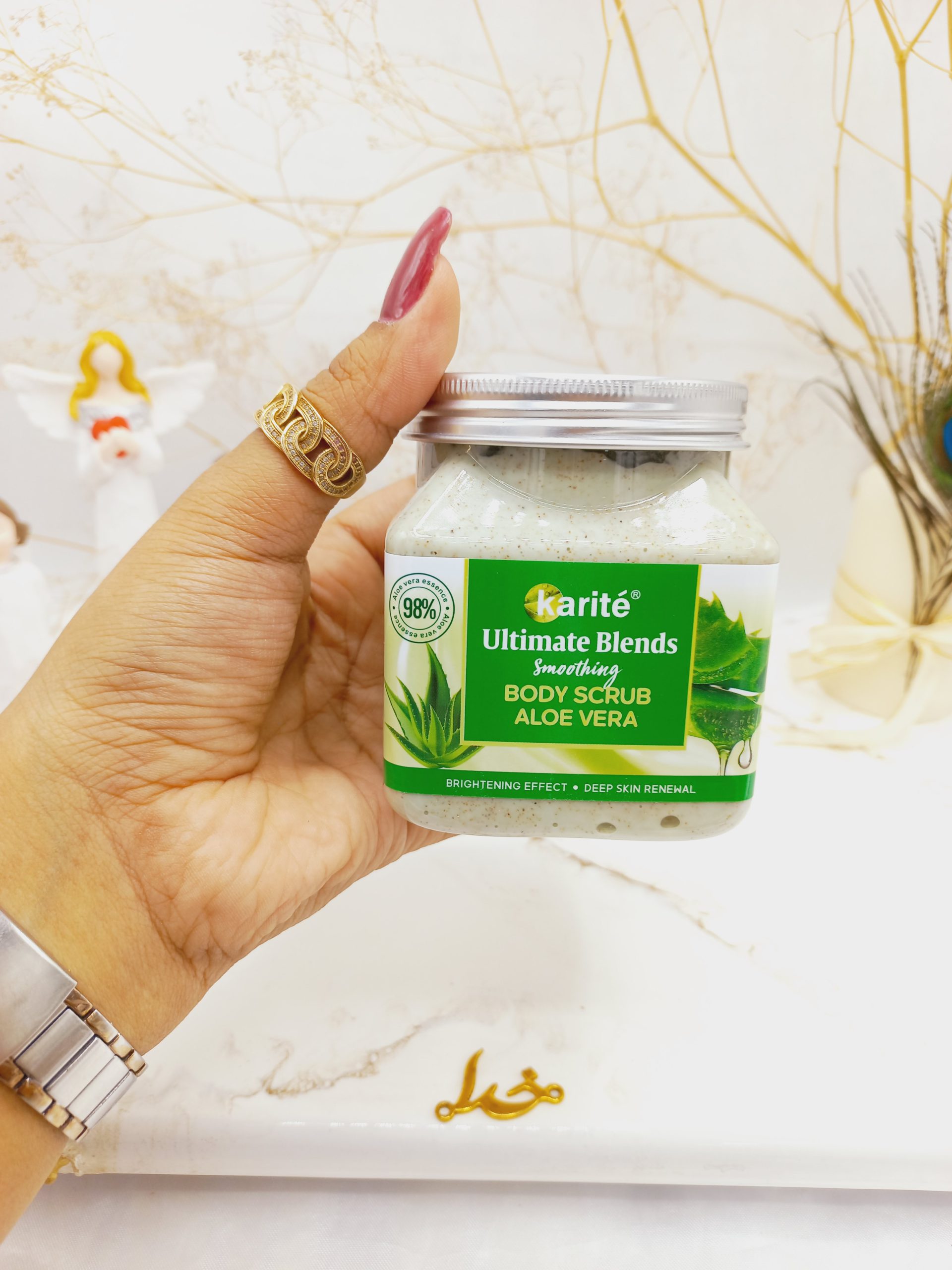 اسکراب شنی بدن کاسه ای آلوورا 320میل کاریته karite