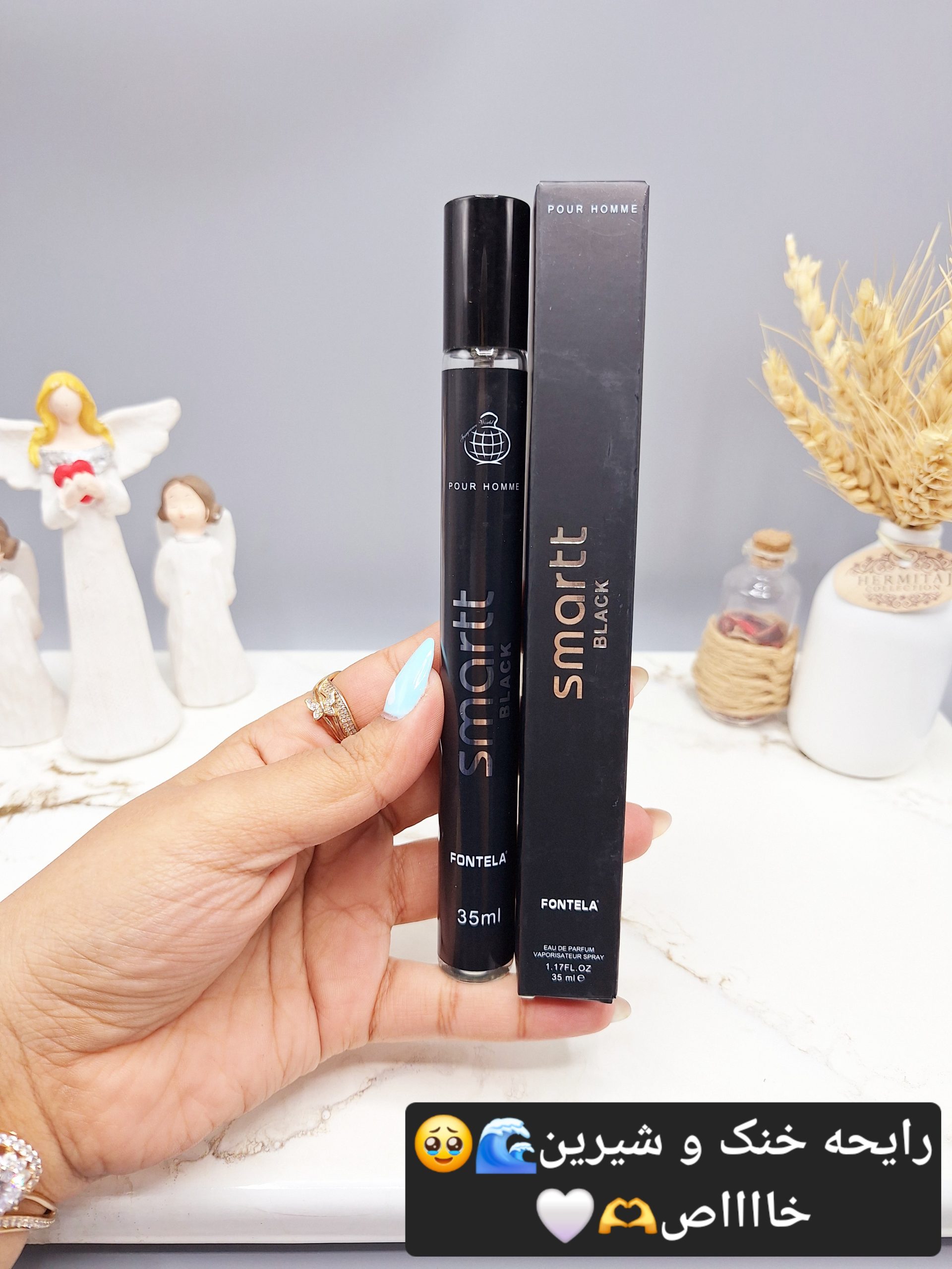 ادکلن مردانه استوانه ای 35 میل smartt BLACK کد 5509