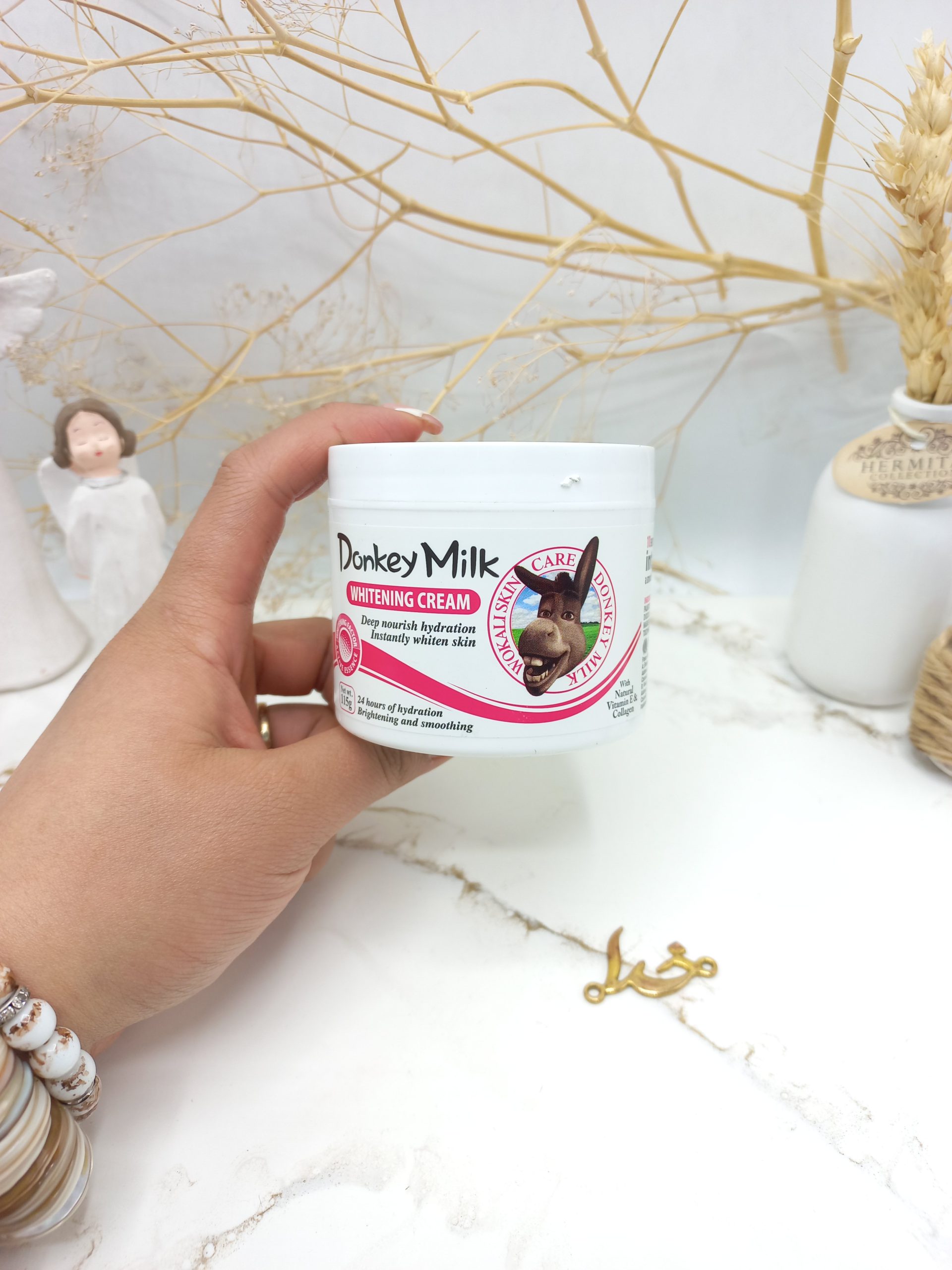 کرم کاسه ای سفید کننده و آبرسان قوی شیر  الاغ وکالی ‏Wokali‏  کد 3050