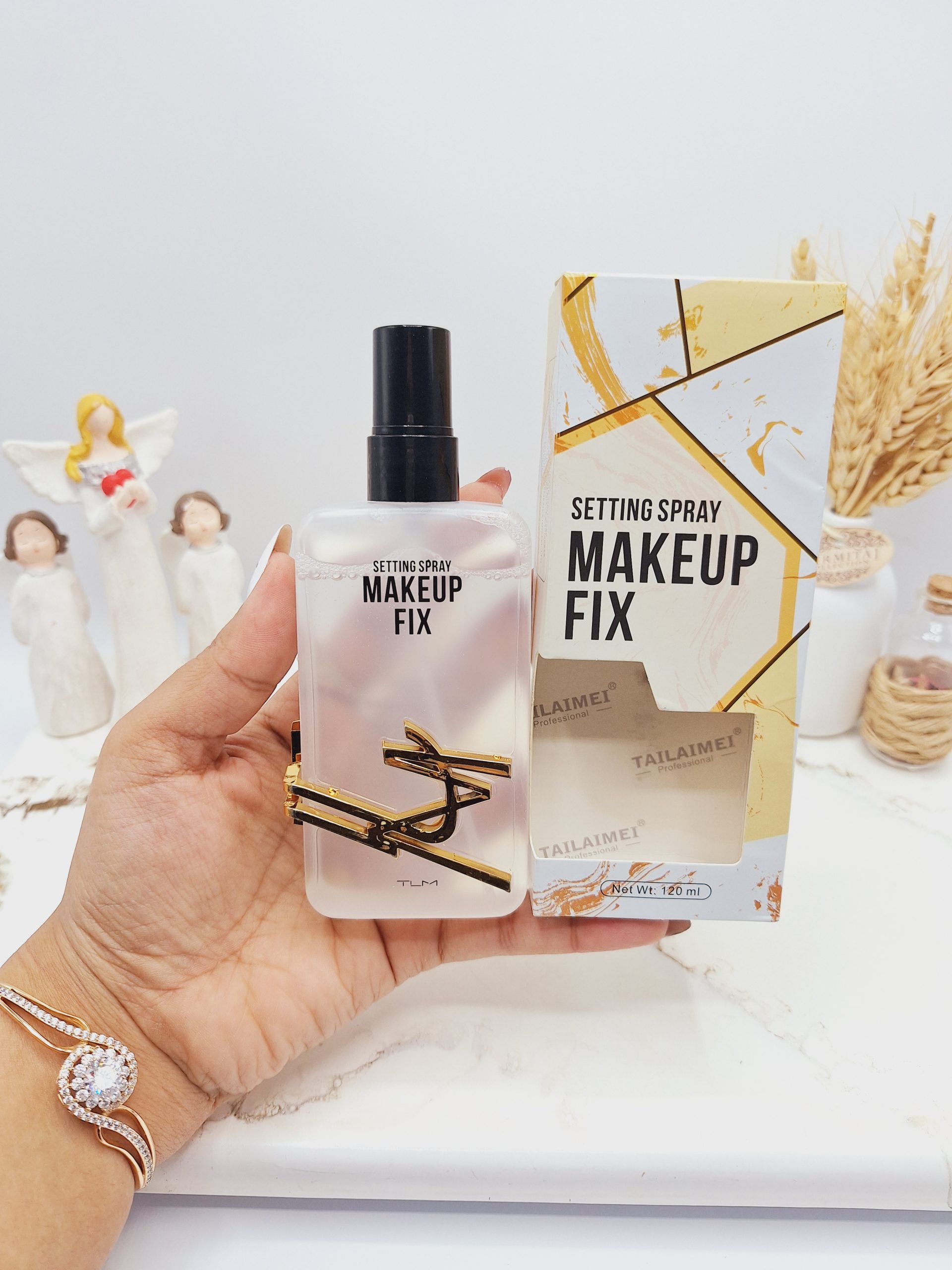 اسپری فیکس تثبیت کننده آرایش تایلامی مدل Gold حجم 120 میل کد 0219