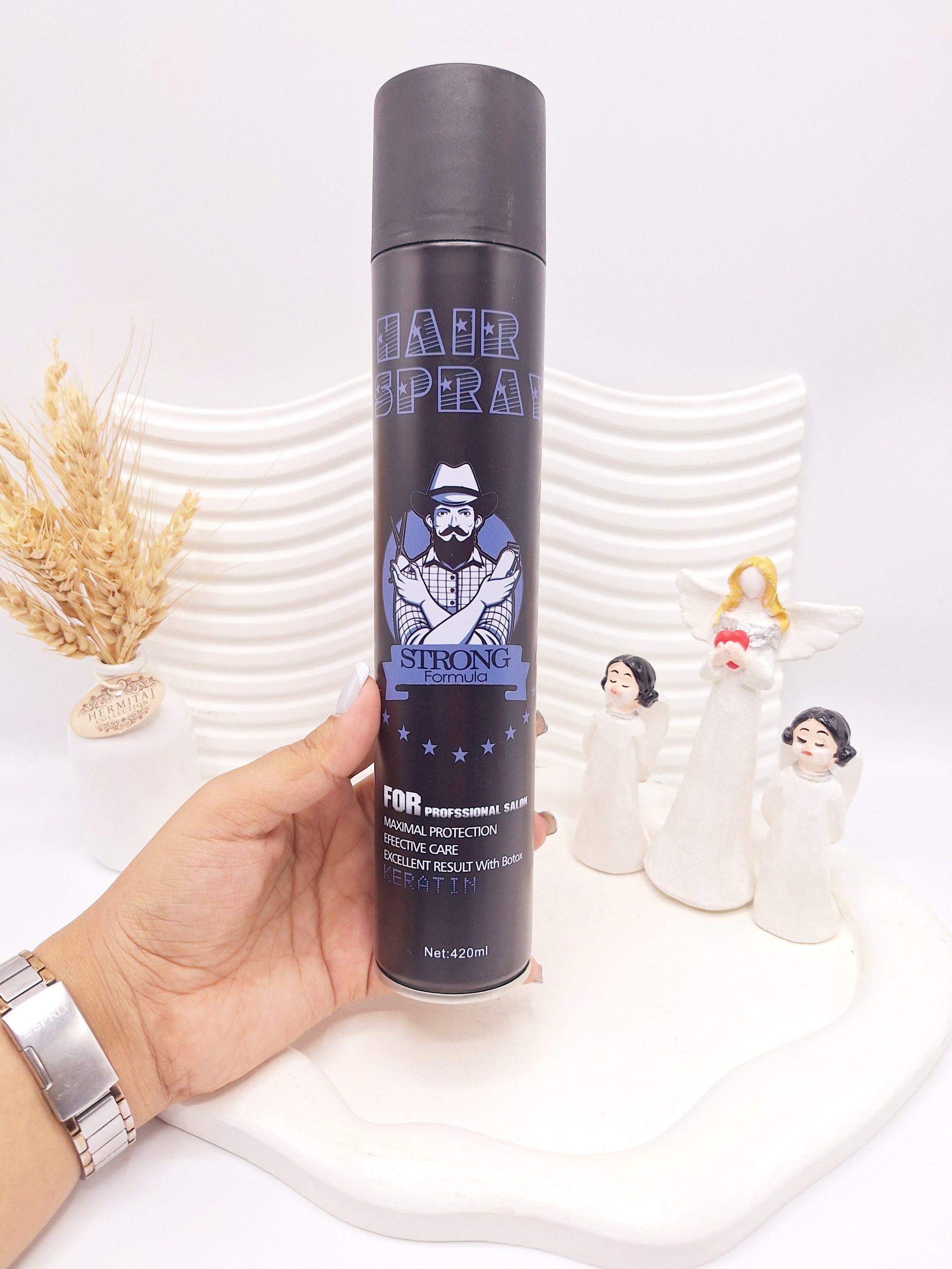 تافت مو مردانه HAIR SPRAY مدل STRONG Formula حجم 420 میل کد 7903