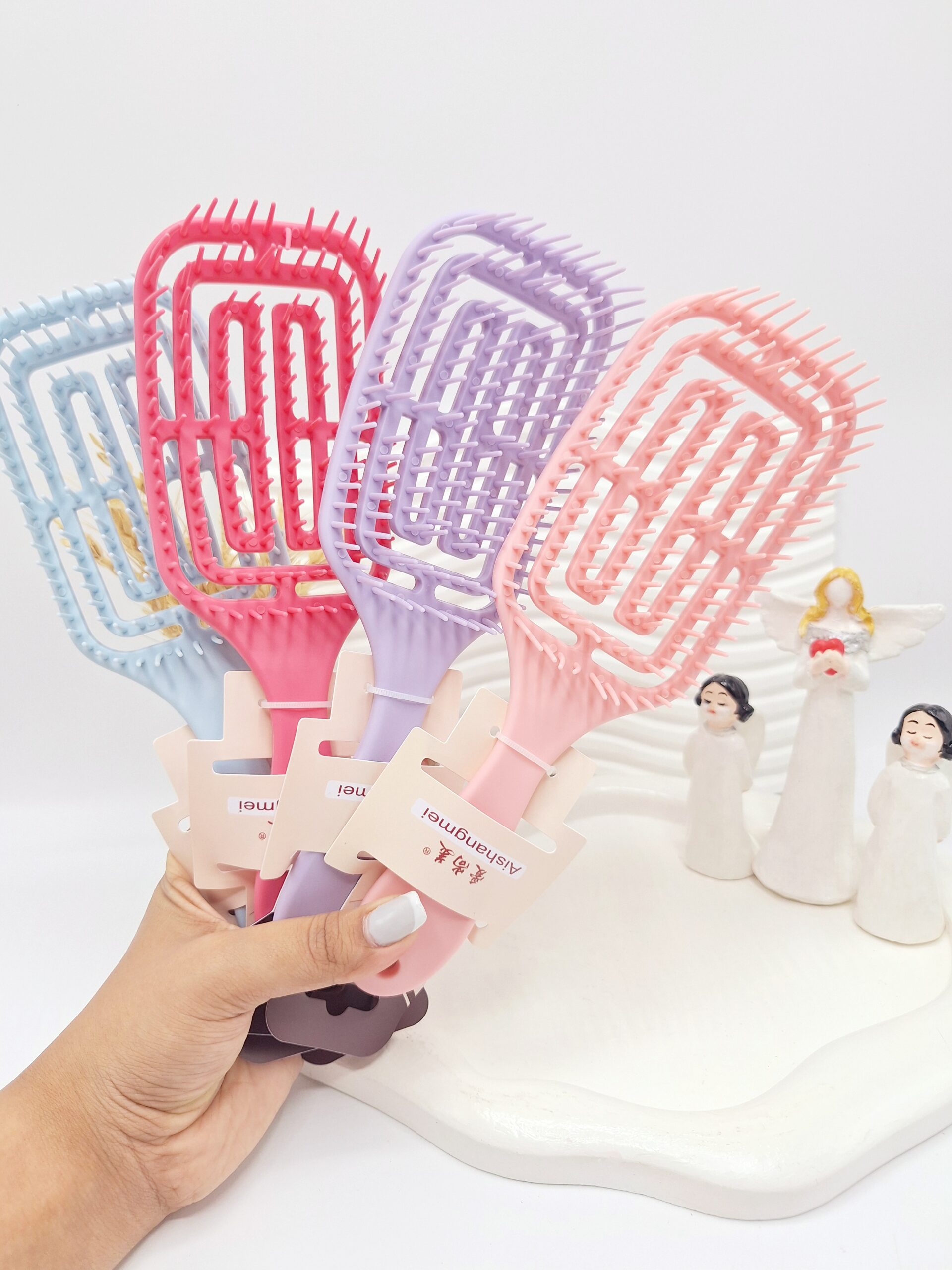 برس اکستنشن مو گره باز کن مخصوص موی فر مدل مارپیچ