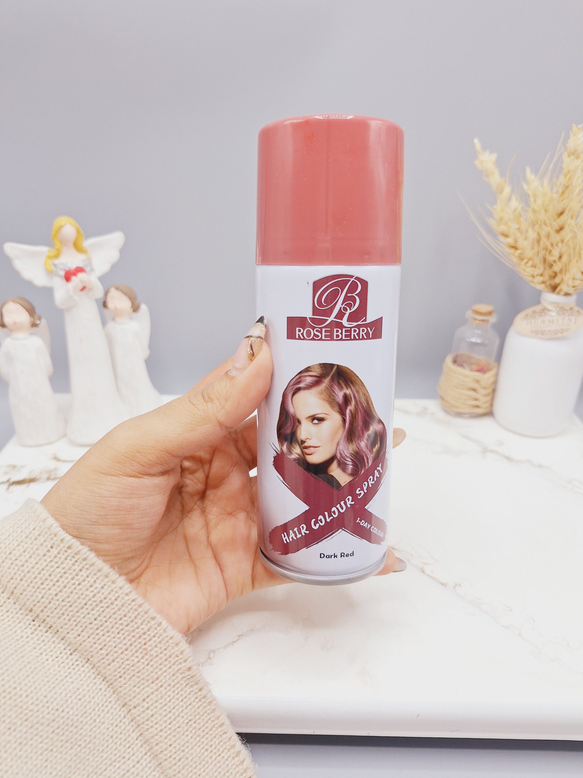 اسپری رنگ مو قرمز تیره برند ROSE BERRY کد 1754