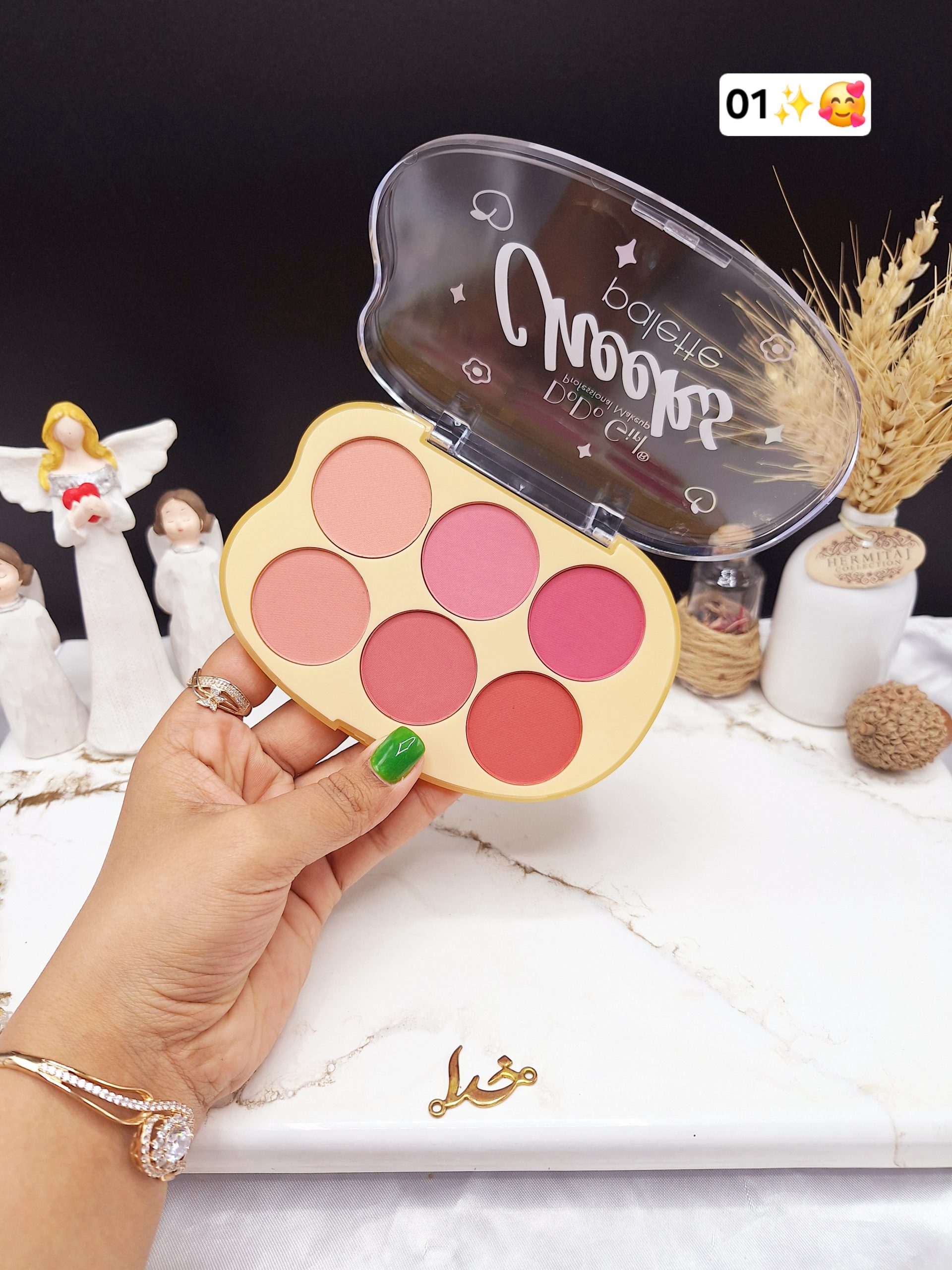 پالت زیبا رژ گونه 6تایی برند DoDo Girl کد 4197