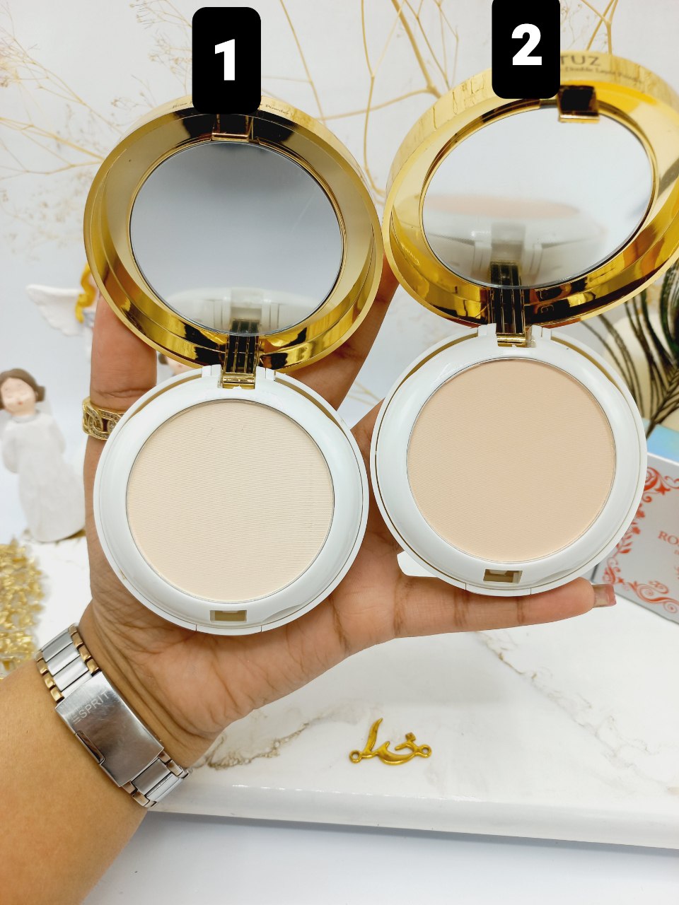 پنکک ضد آب دو طبقه مدل گل رز اورجینال TUz Rose Essence کد 05245