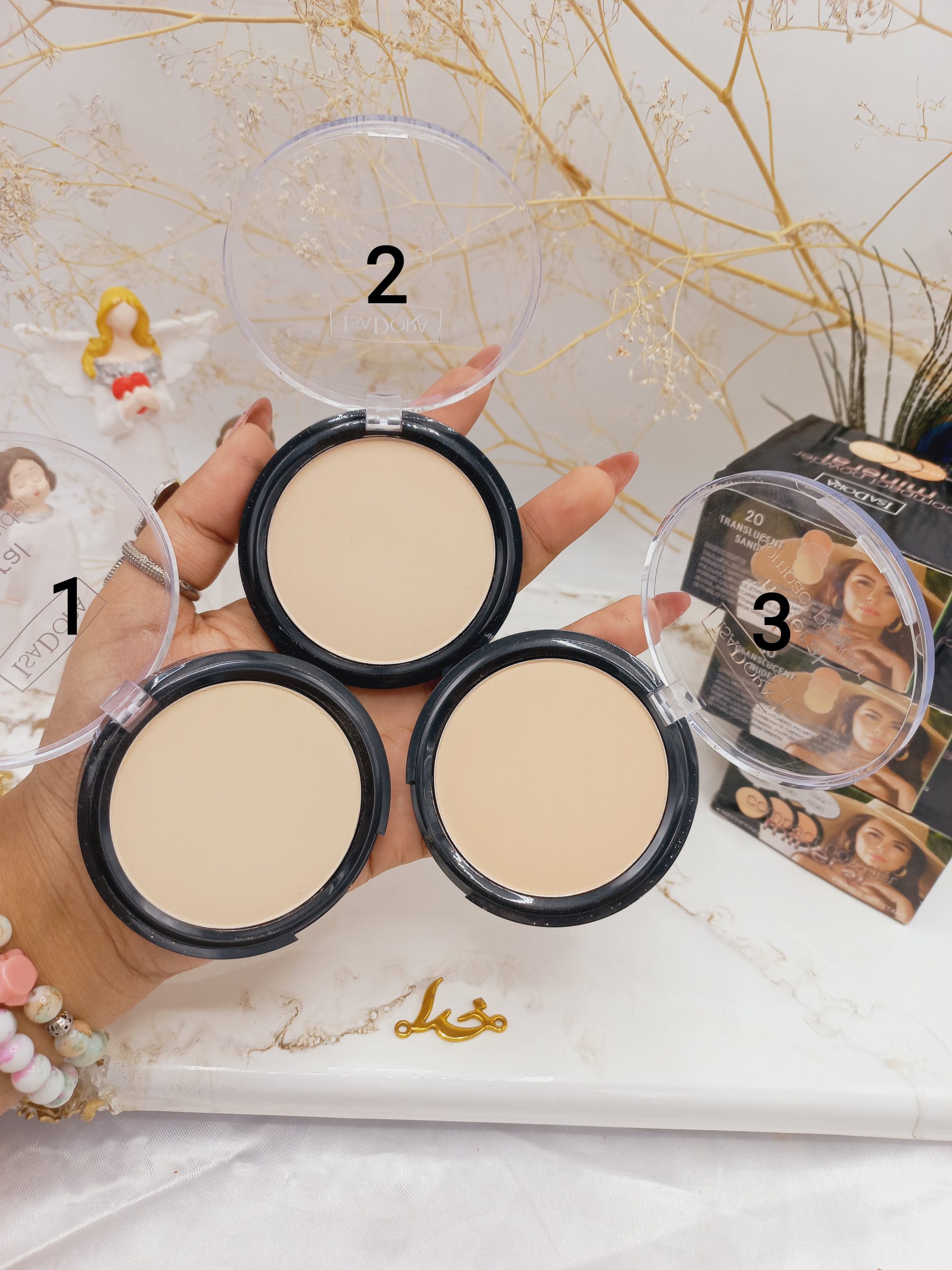 پنکک کرم پودری ایزادورا ISADORA مدل مینرال پوشش بسیار زیاد کد 6435