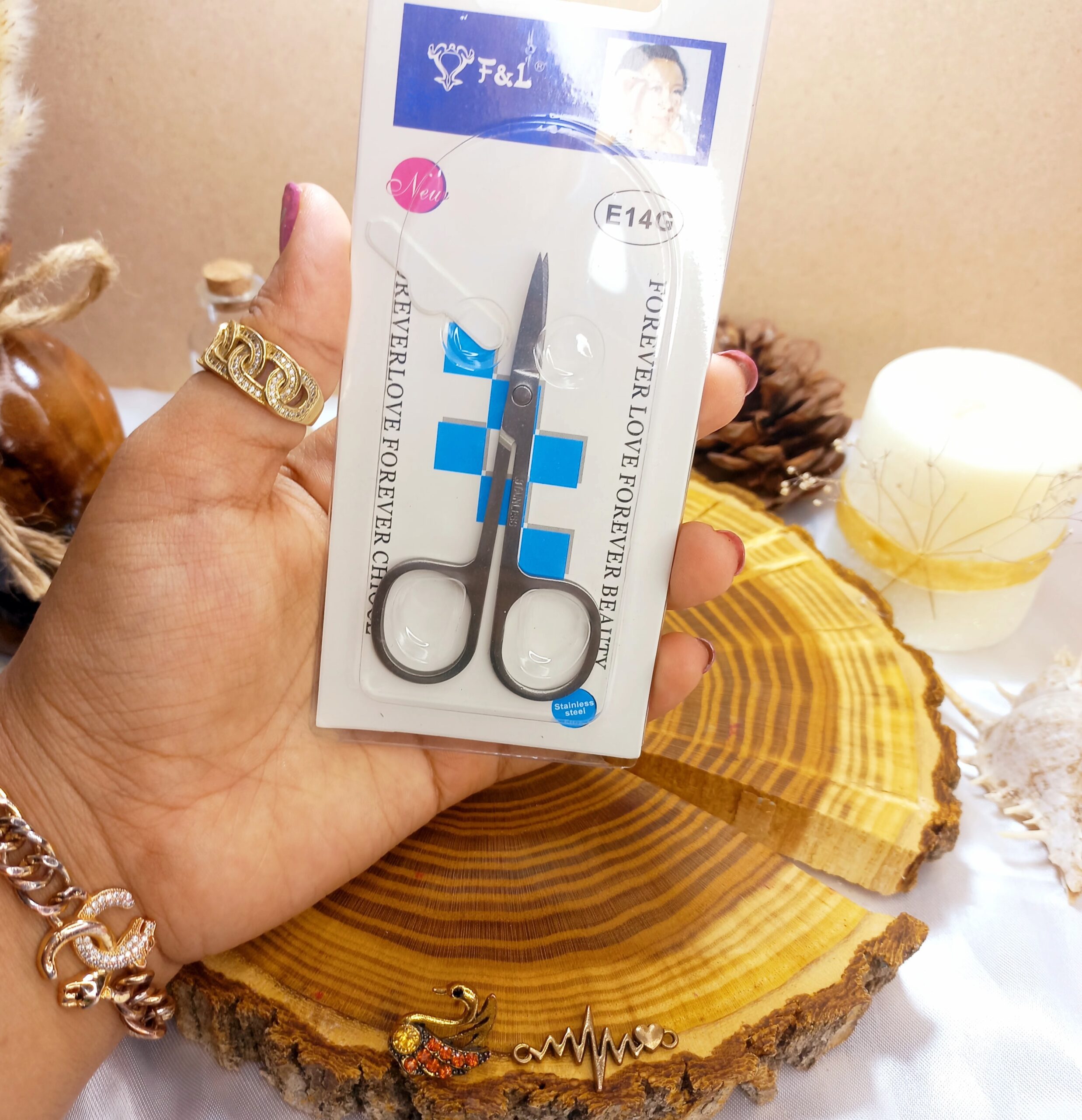 قیچی فلزی ابرو اف اند ال مدل E14G