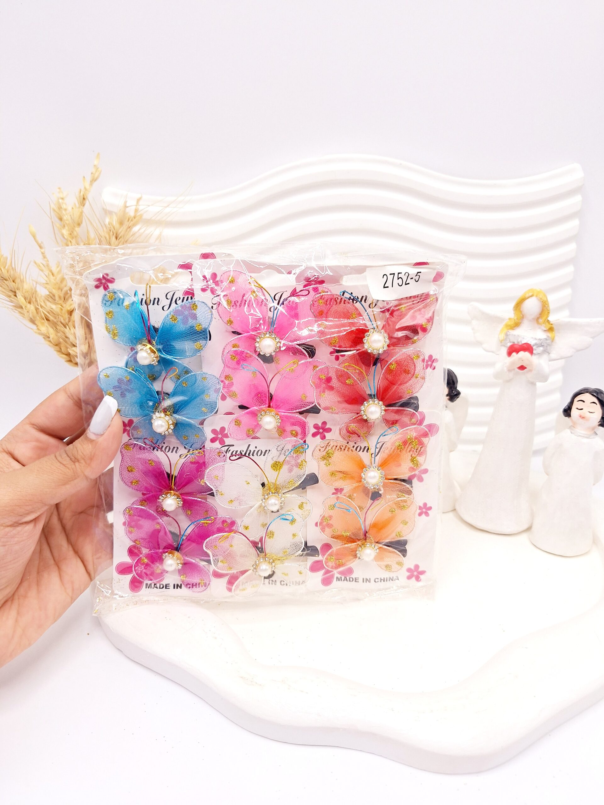 گیره مو طرح پروانه کد 2752-5