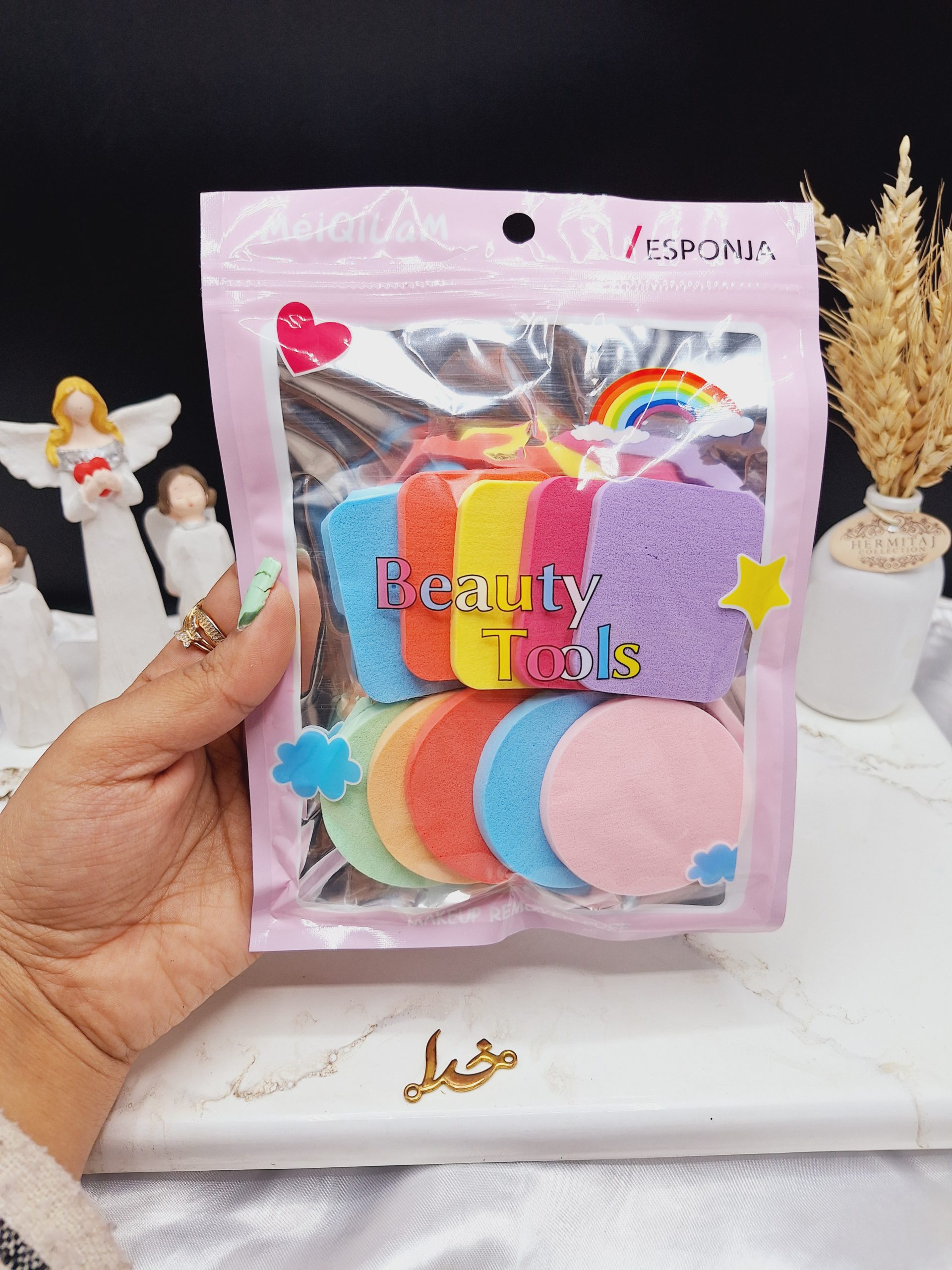 پد 10 عددی پنکک رنگین کمانی برند بیوتی تولز Tools کد MQLM_300