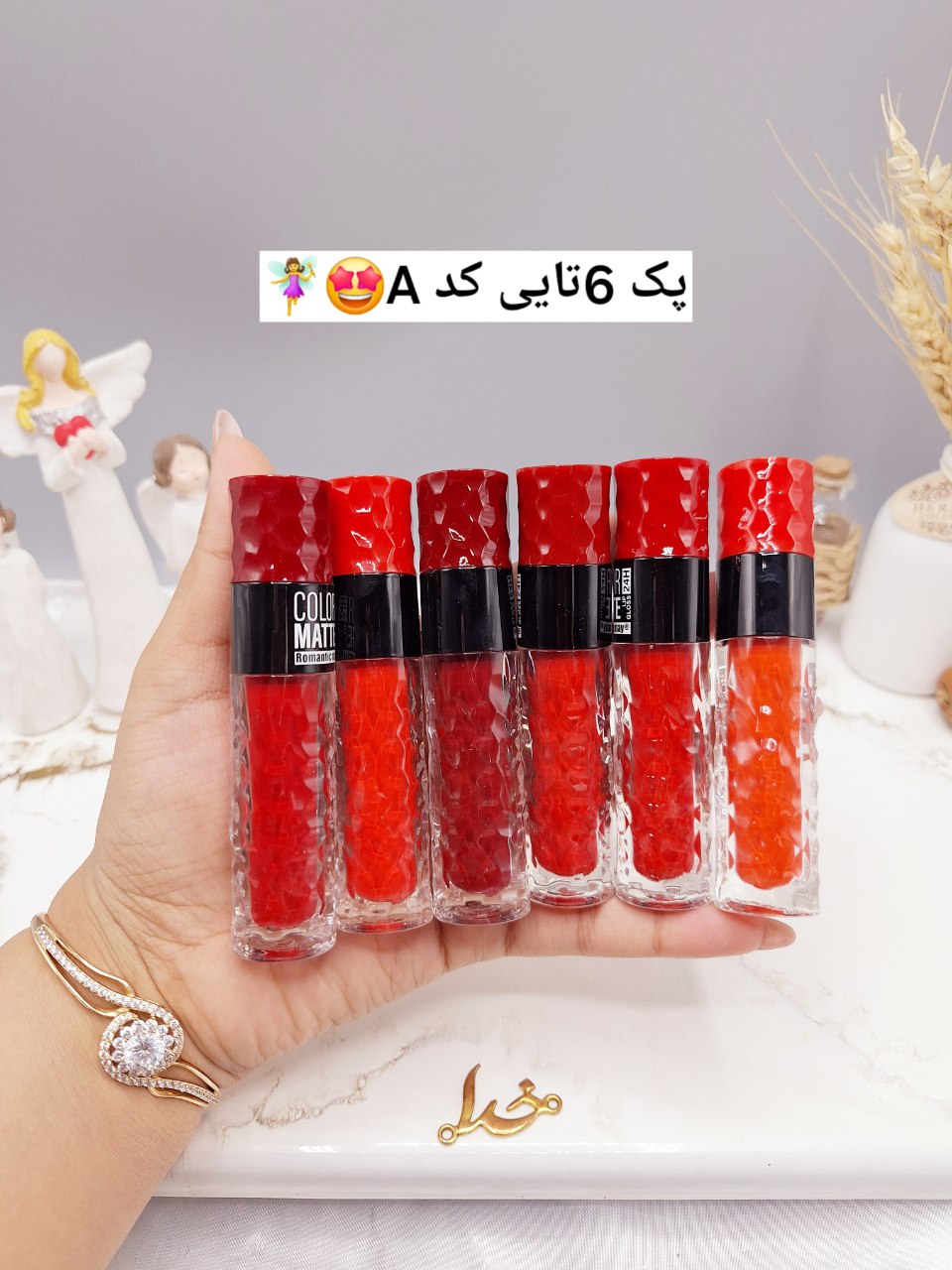 پک 6 تایی رژ مایع رمانتیک می ROMANTIC MAY کد YR890