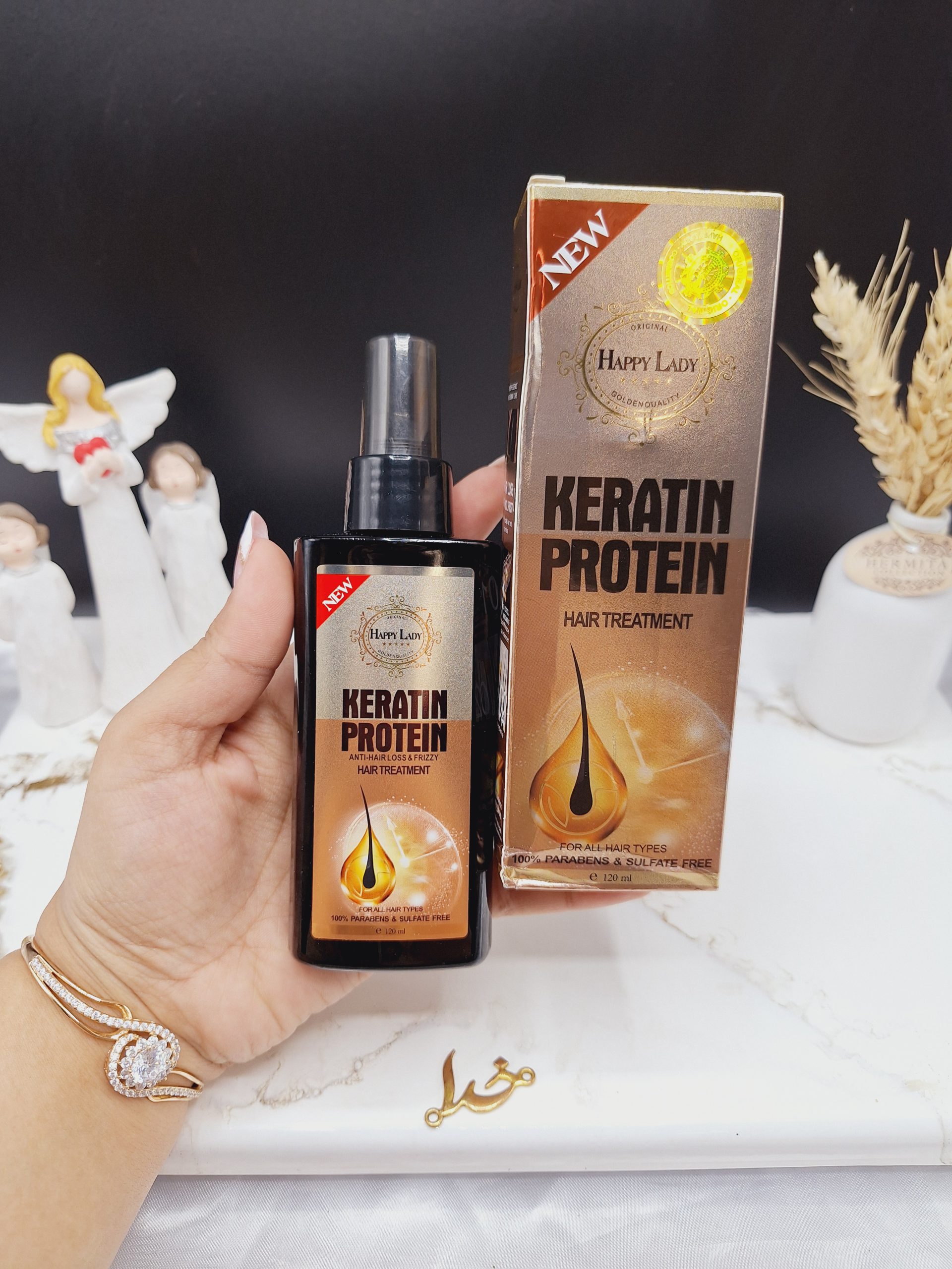 سرم ضد ریزش و درمان کننده مو کراتین و پروتئین هپی لیدی HAPPY LADY کد HL_312