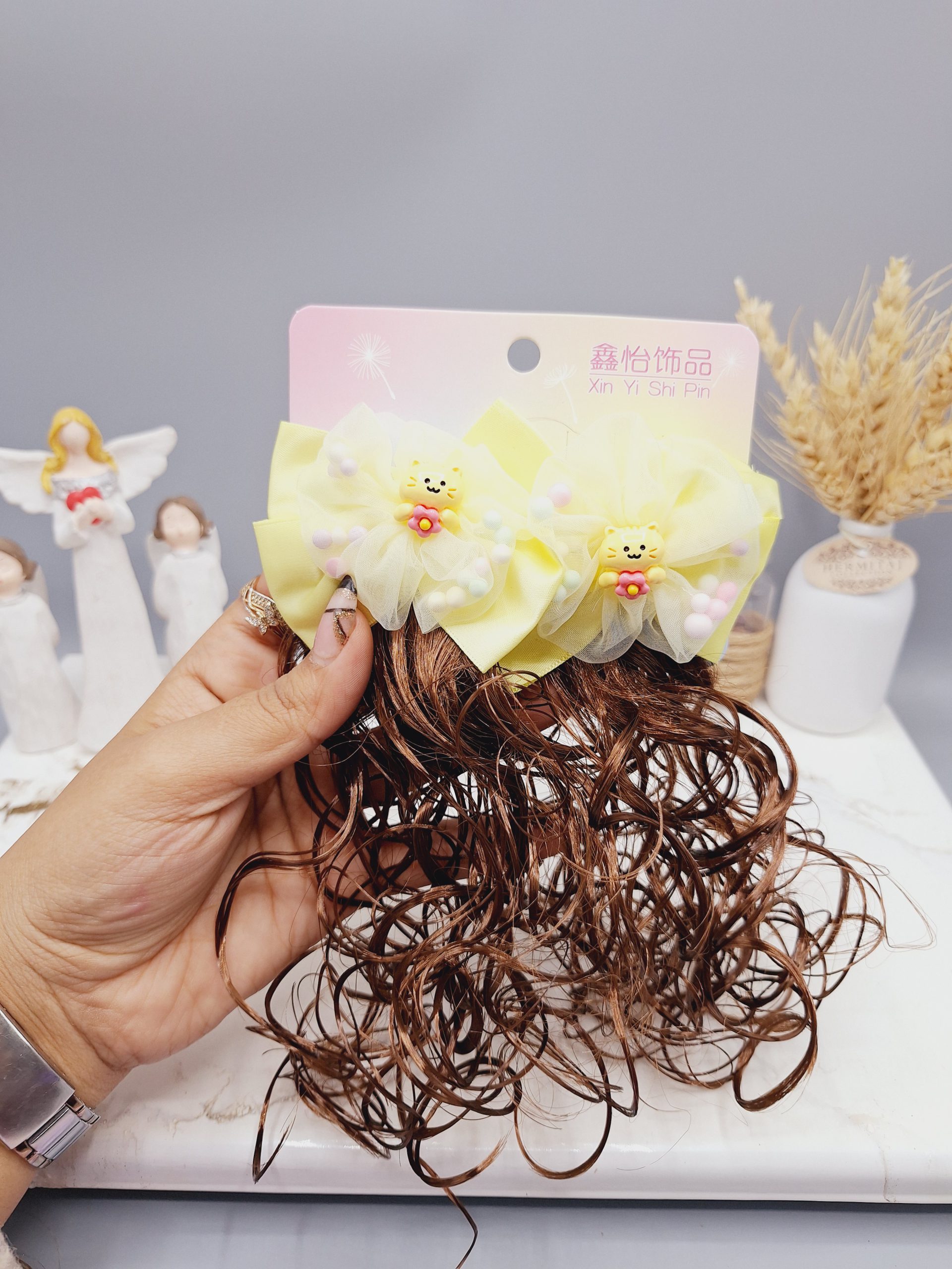 گیره مو دخترونه پاپیون حیوانات بامزه (کارت دوتایی)