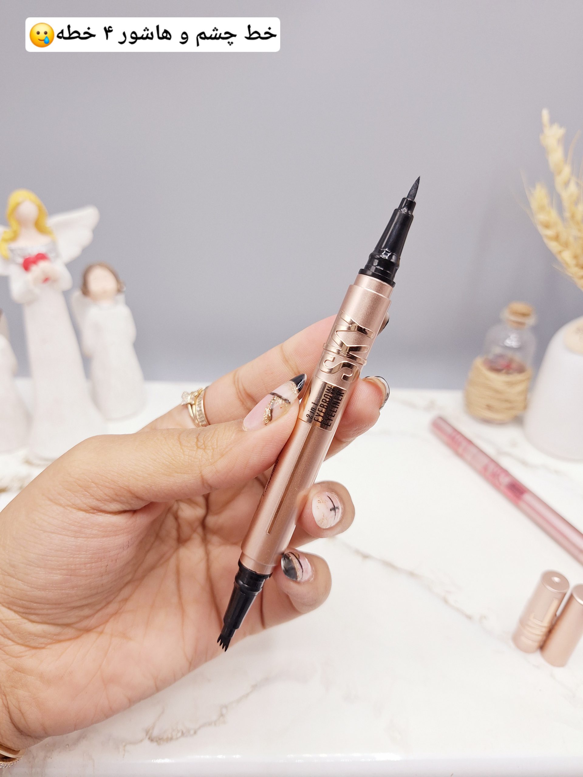 خط چشم و هاشور ابرو قلمی دو طرفه تایلامی کد tlm – e133