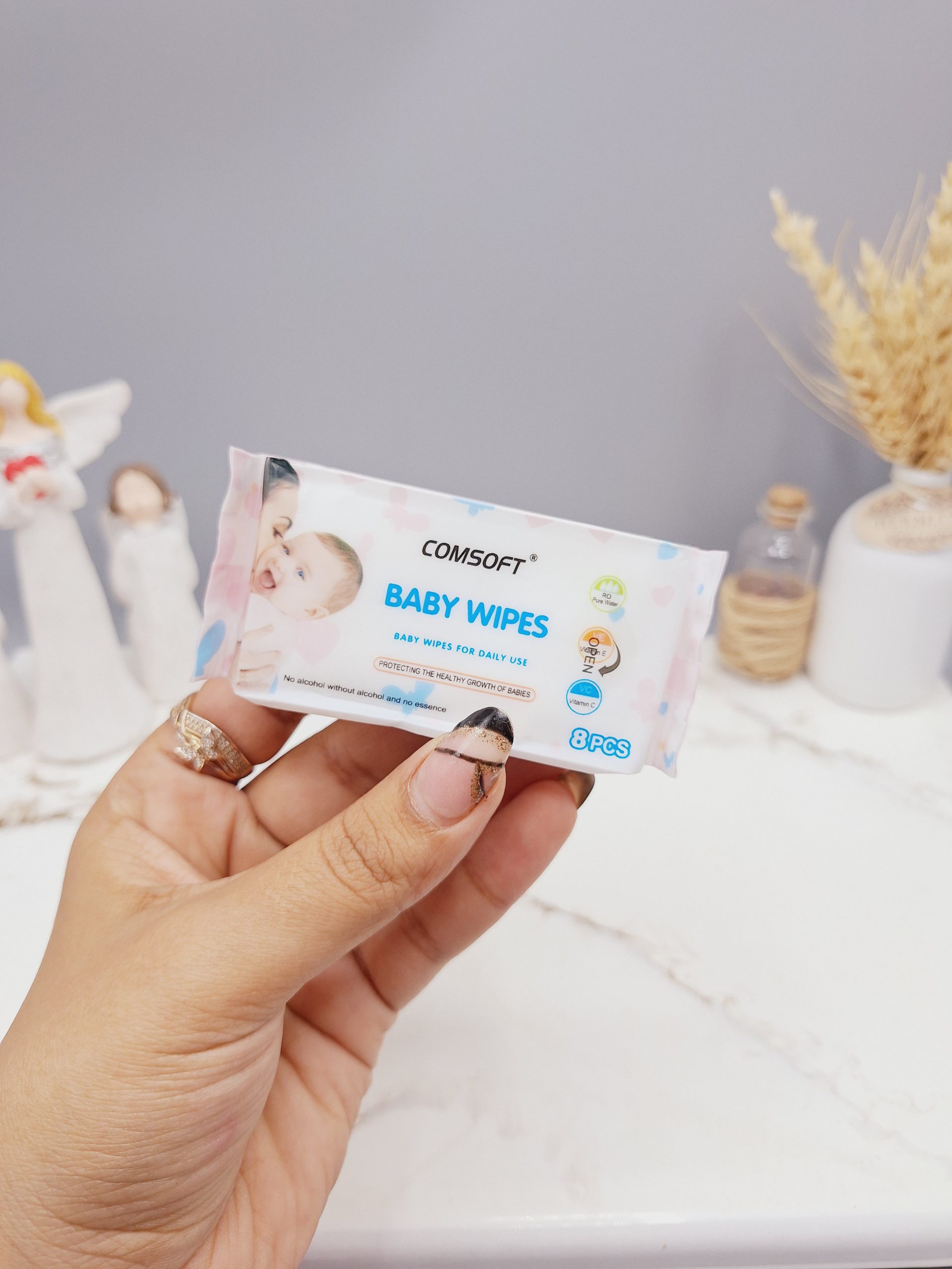 دستمال مرطوب 8 تایی BABY WIPES کد 8087 (فروش دونه ای)