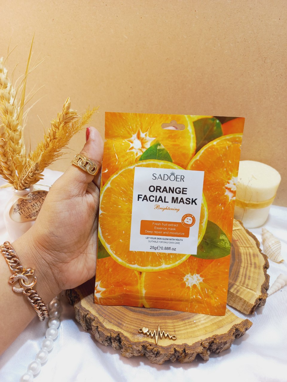 ماسک صورت ورقه ای پرتقال سادور Sadoer کد  SD93868