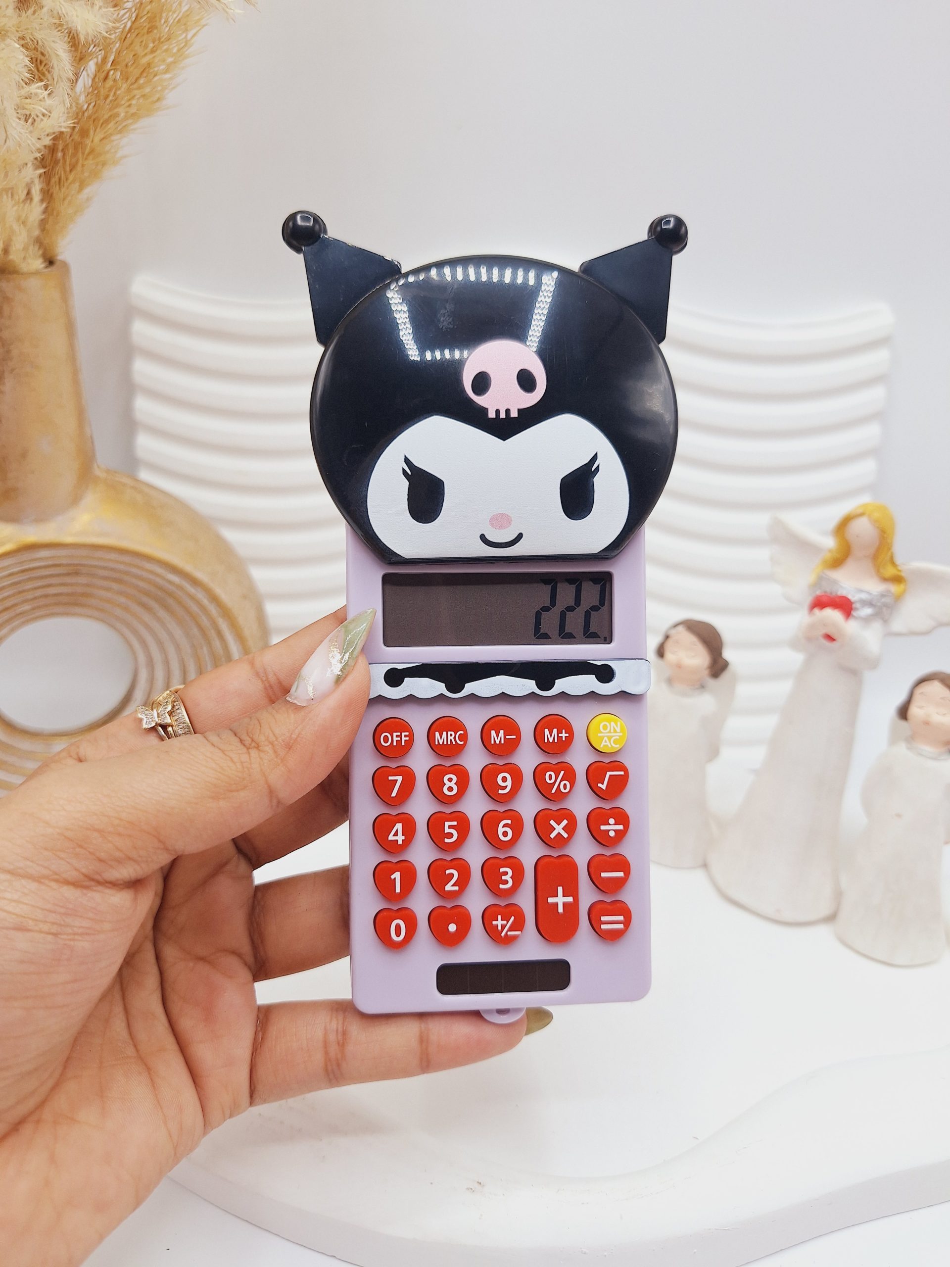 ماشین حساب کرومی مدل کشویی کد KM_965