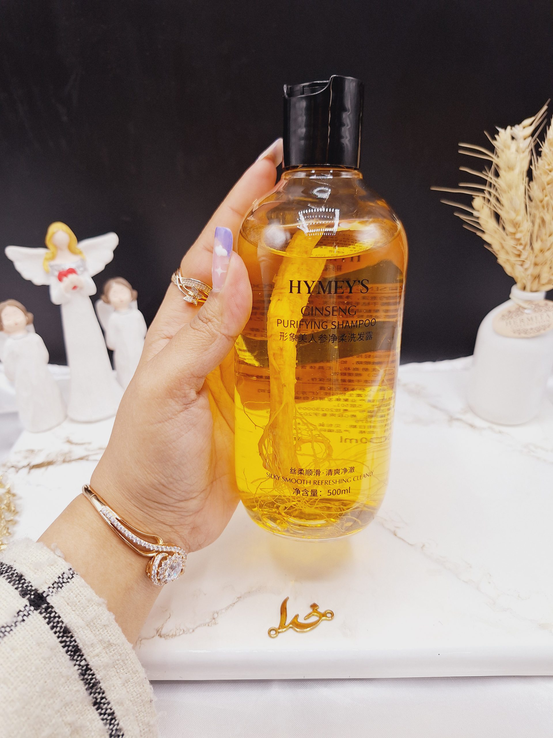 شامپو سر ترمیم کننده و ضد ریزش قوی جینسینگ HYMEYS حجم 500ml کد 7785