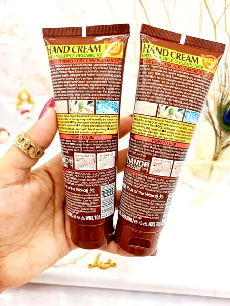 کرم مرطوب کننده و ترمیم کننده دست عصاره برنج وکالی کد WKL708