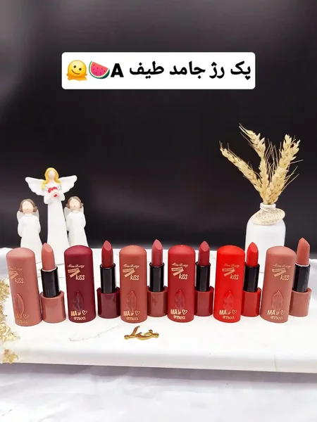 پک‌ 6عددی رژ جامد مات طرح لب برند میس بیوتی Miss Betty کد K166
