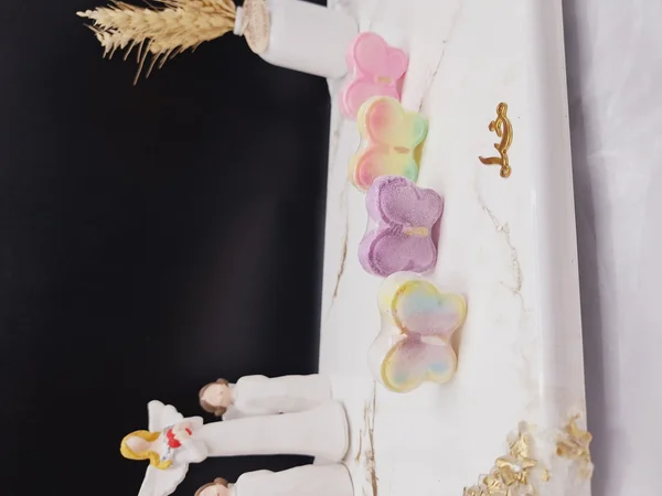 کوکتل پدیکور طرح پروانه 20 گرم همراه با شاین جوشش عالی