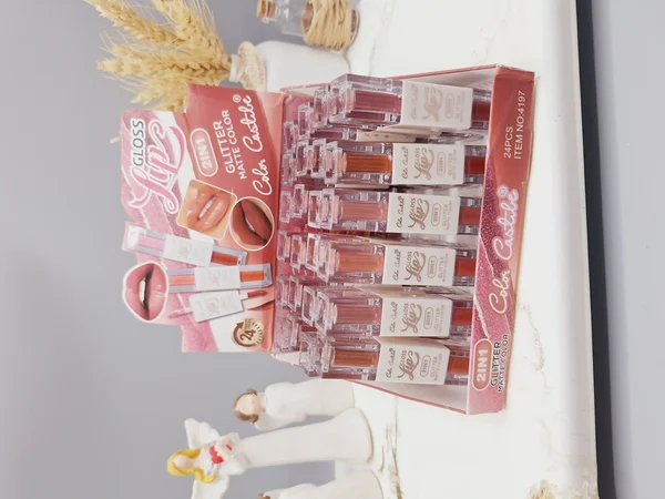 ست 2 تایی رژ مایع و رژ مایع شاین دار برند Color Castibe کد NO:4197