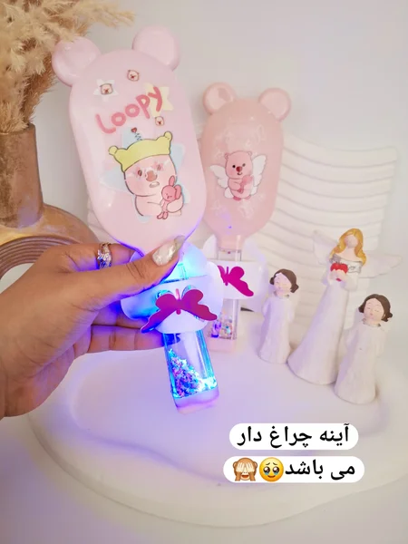 برس دسته آکواریومی چراغ دار خرگوشی فوق العاده زیبا