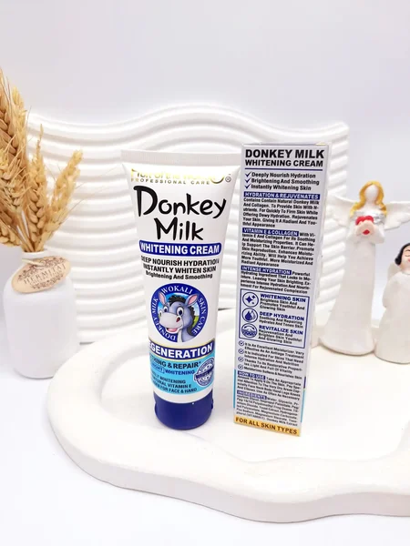 کرم سفید کننده دائمی شیر الاغ حجم 120 گرم کد 3131 (آبی)