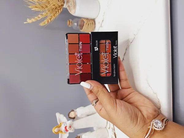 پالت رژ لب 10 تایی کیفیت بالا برند ویولت طرح جدید