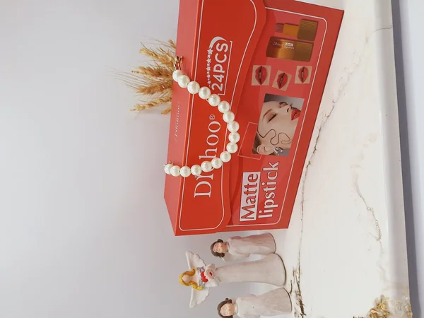 پک رژ 24 تایی مدل کیف زنانه اشکی دو رنگ برند دروهو Drohoo کد ZY23085