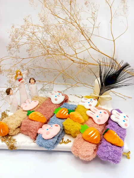 هدبند حوله ای دخترانه مدل خرگوش با کیفیت