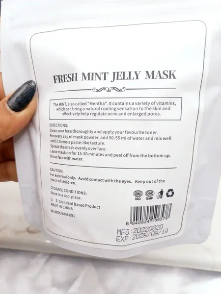 ماسک پودری 100 گرمی جوانسازی مویام MOOYAM با عصاره نعنا FRESH MINIT  ساخت چین کد 6578