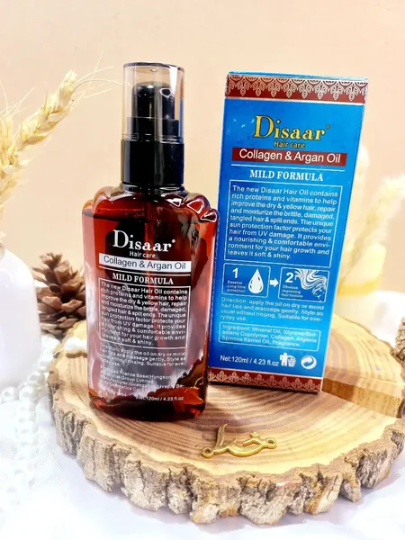 سرم مو کلاژن و روغن آرگان ضد وز حجم 120 میلی لیتر دیسار DISAAR کد DS51984 | پخش عمده