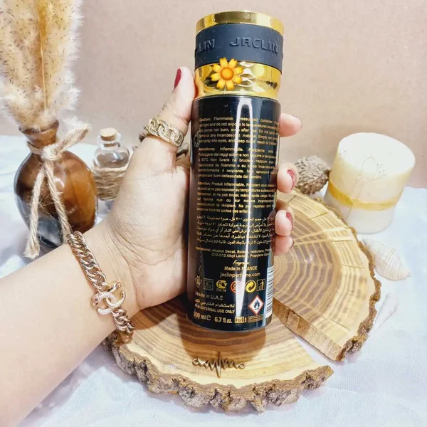 اسپری اماراتی ژاکلین کالکشن حجم 250 میل مدل کریستال نویر CRYSTAL NOIR