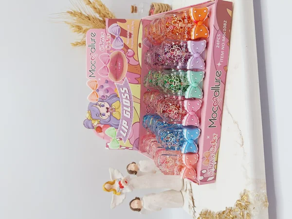 لیپ گلاس شاین دار طرح بستنی پاپیون برند موکالره کد 1082