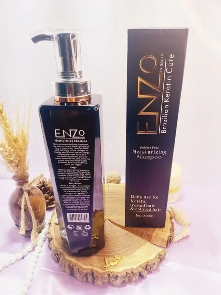 شامپو کراتینه و نرم کننده و بدون سولفات برند انزو ENZO اصلی