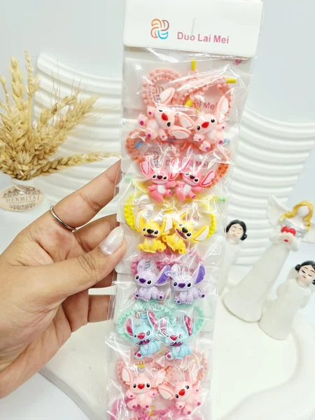 ست 12 تایی کش مو 2 تایی طرح استیچ