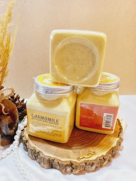 اسکراب شنی صورت و بدن رایحه بابونه فیکاوجی FEICAOJI کد 137280