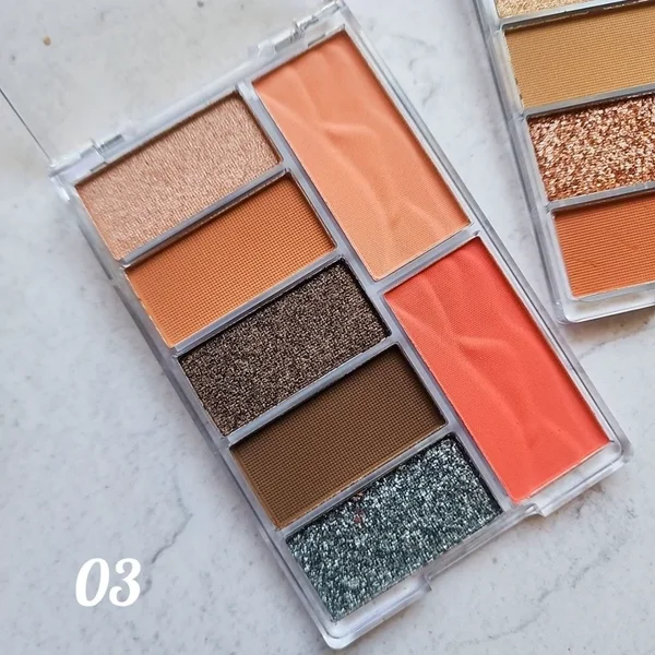 پالت 7رنگ رژ گونه و سایه چشم عطری اورجینال Merrycolor کد MC1109