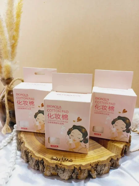 پد آرایش پاک کن پنبه کتان بسته 100 عددی بیوآکوا BIOAQUA