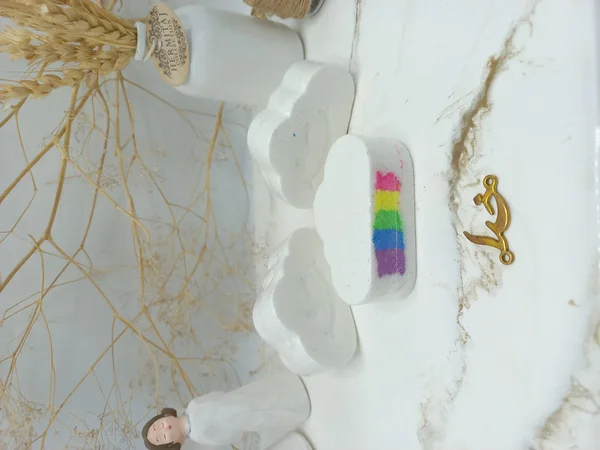 کوکتل طرح ابر رنگین کمان 80 گرم فوق العاده با کیفیت با جوشش بالا (طرح لبخند)