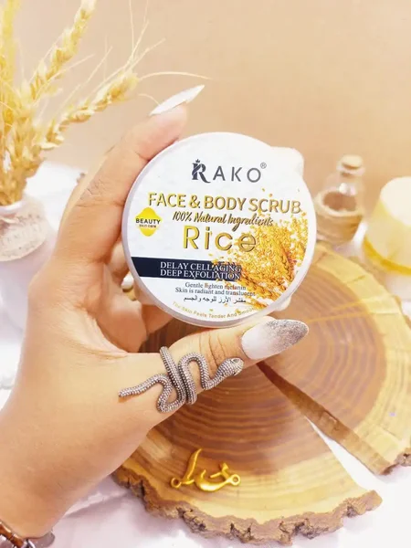 اسکراب شنی صورت و بدن رایحه گندم راکو RAKO اصلی کد RK1025