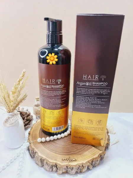 شامپو روغن آرگان کراتینه اصلی ساخت برزیل جعبه دار 900 میل هیر 95% ARGAN OIL HAIR