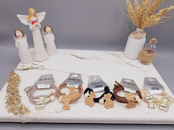 کش مو 2 تایی طرح خرس ساده مستربین LILIBEAD  کد 0012 رندم