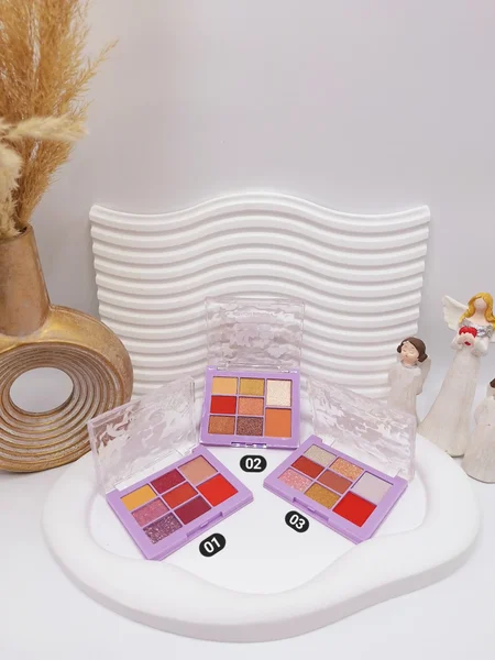 سایه و رژ گونه موج دار 9 تایی جذاب بیلیون بیوتی طرح ابر و رنگین کمان کد B10052