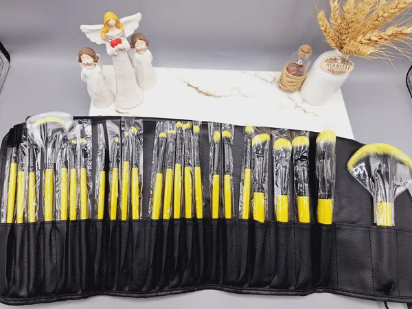 کیف براش حرفه ای 24 تیکه مخصوص میکاپ همراه با کیف مدل جدید