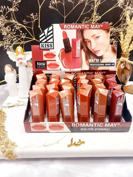 پک رژ جامد 6 عددی برند رومانتیک مای ROMANTIC MAY کد YR_2106NU
