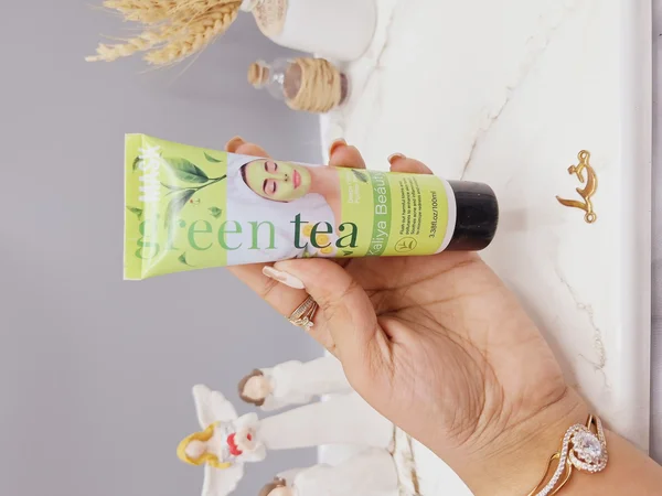 ماسک صورت چای سبز برای ازبین بردن آکنه وقرمزی صورت برندکایلی بیوتیKaliya Beauty کدZ195