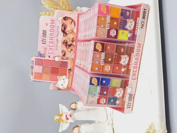 پالت سایه چشم مات و شاین 12 تایی طرح گربه کد 8091