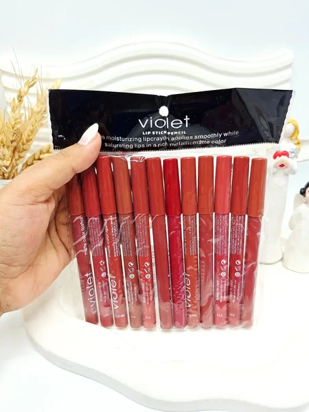 پک 12 تایی رژ مدادی ویولت کد 4723